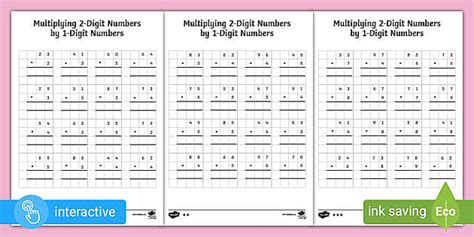 twinkl 2 digit multiplication.